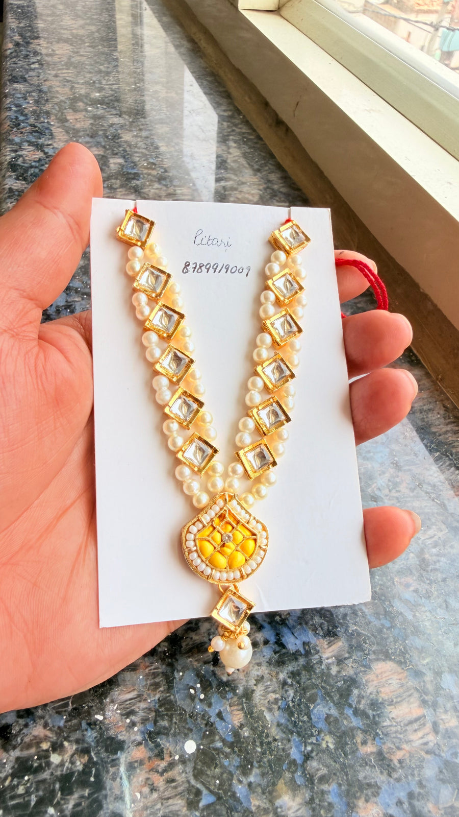 3 inch kundan haar