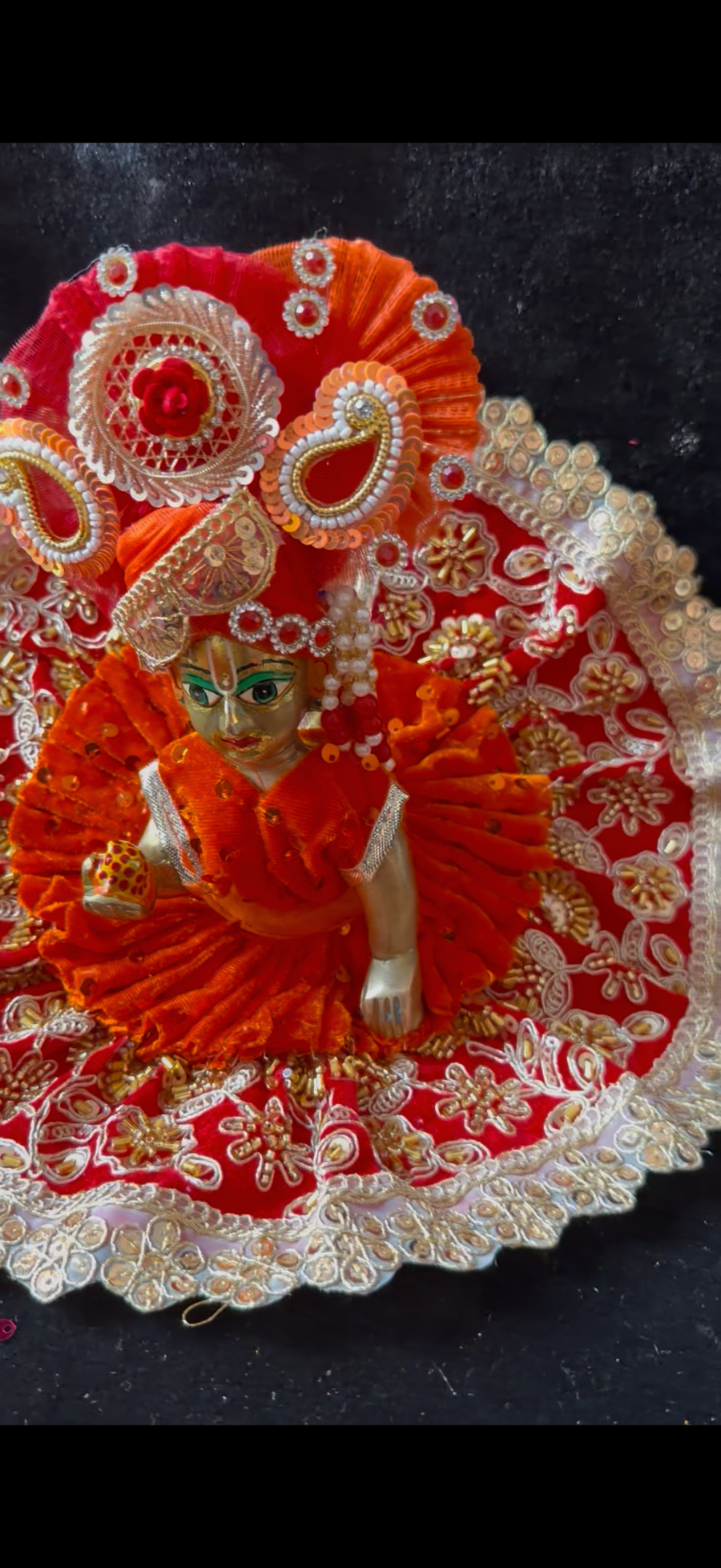 Red orange handwork