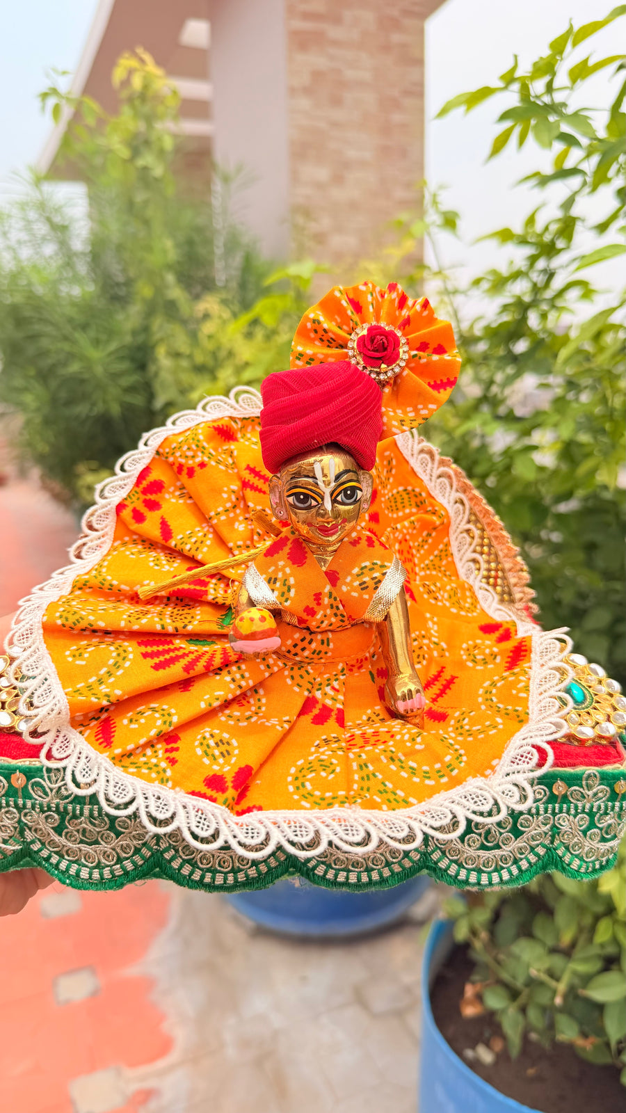 Orange kantha