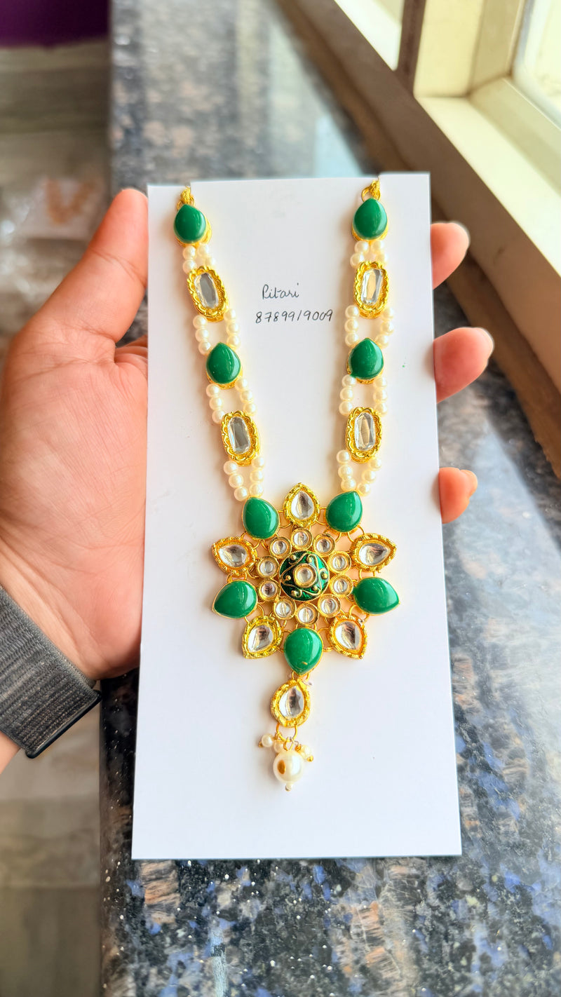 6 inch kundan heavy haar