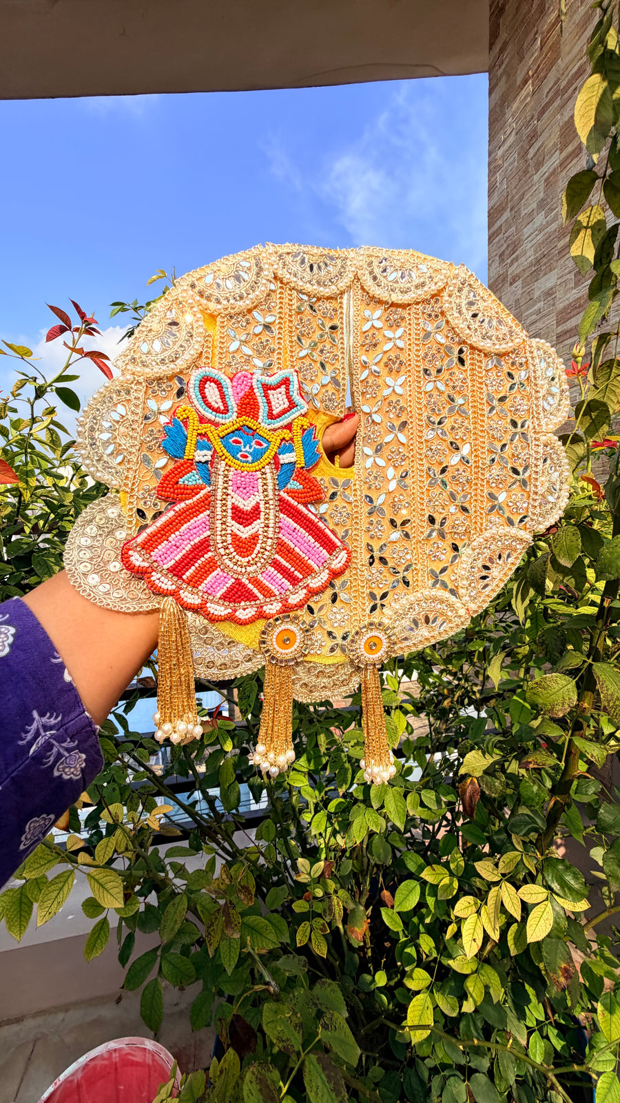Shrinathji mirror work