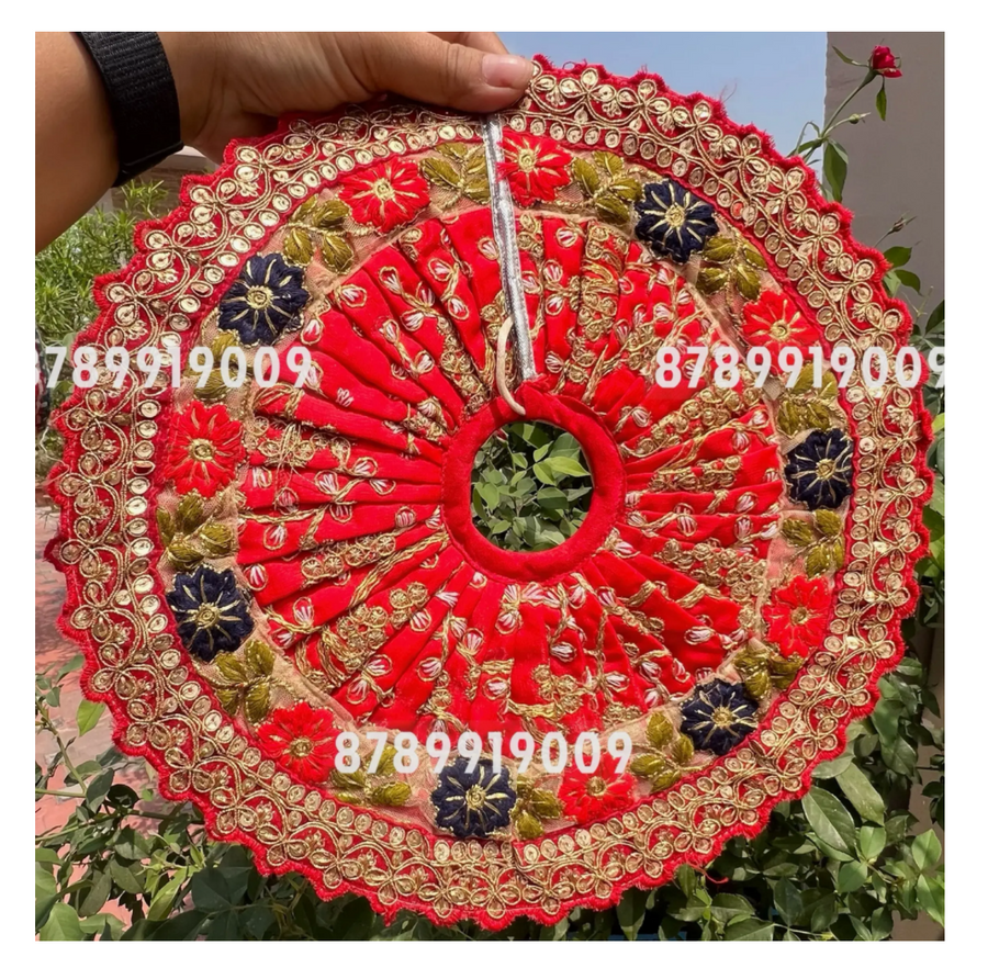 Red festive poshak 12 inch 6 number