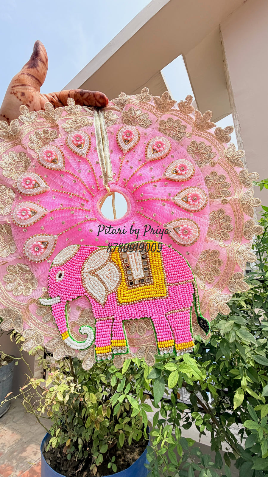 Pink elephant poshak